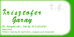 krisztofer garay business card